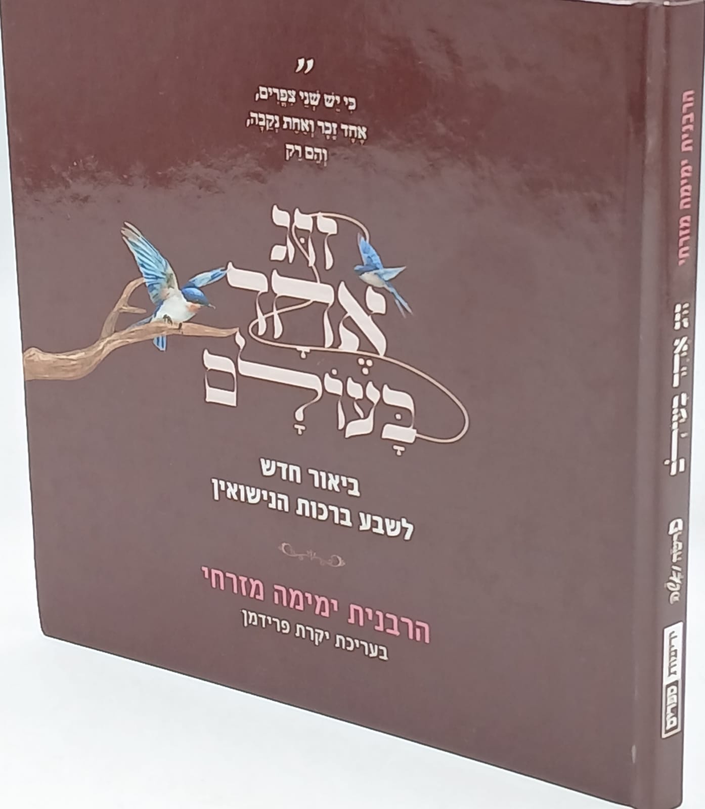זוג אחד בעולם - ביאור חדש לשבע ברכות הנישואין / הרבנית ימימה מזרחי זוג אחד בעולם - ביאור חדש לשבע ברכות הנישואין / הרבנית ימימה מזרחי