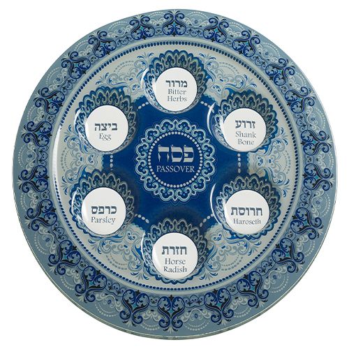 קערת סימנים לפסח מהודרת מזכוכית "עיטורים מיוחדים 4" - 35 ס"מ קערת סימנים לפסח מהודרת מזכוכית "עיטורים מיוחדים 4" - 35 ס"מ